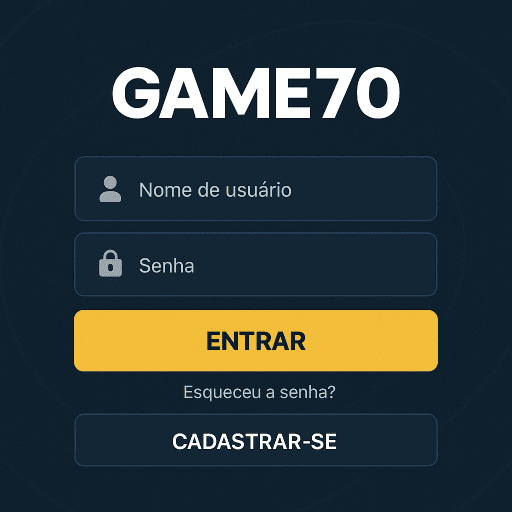 Figura 2 do login da GAME70